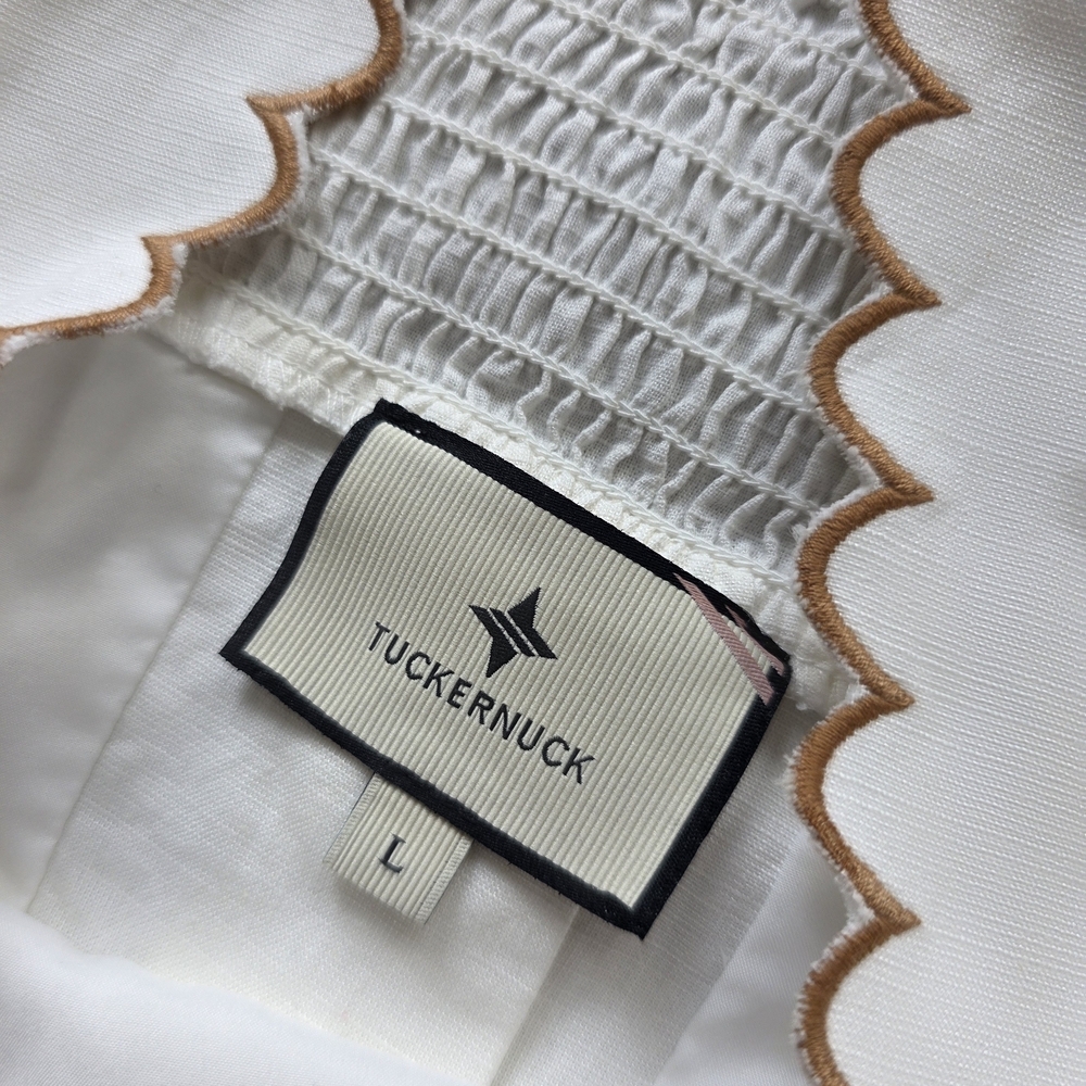 Tuckernuck White Camisole with Scalloped Trim - Picture 5 of 8